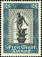 8841 25 Pf. Neptunbrunnen In B-Farbe Tadellos Postfrisch, Tiefst Gepr. Kniep BPP, Mi. 110,-, Katalog: 219b ** - Autres & Non Classés