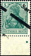 8847 5 Pf Germania Sarre, Aufdruck Diagonal, Tadellos Ungebraucht, Gepr. Burger BPP, Mi. 500.-, Katalog: 4IIIFIV * - Other & Unclassified