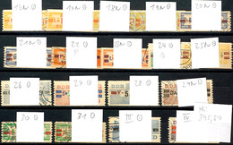 8887 Dienstmarken B - Wertstreifen In Billettform, 18 Verschiedene Werte (Mi.-Nr. 16N-21N, 22, 23N, 24, 25N, 26-28, 29N, - Other & Unclassified