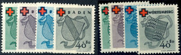 8894 10-40 Pf Rotes Kreuz Von Baden Und Von Württemberg (Mi. 40-43A) Jeweils Tadellos Postfrisch Komplett, Mi. 270.-, Ka - Autres & Non Classés