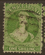 NZ 1864 1/- Green FFQ SG 124 U #AKK24 - Usados