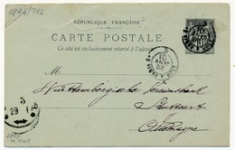 FRANCE - CP 10c Sage - Repiquage Société Lyonnaise De Dépots... LYON, 1901 - Cartes Postales Repiquages (avant 1995)