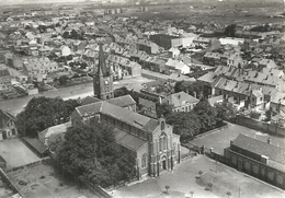 NORD - 59 - SAINT POL SUR MER - CPSM GF NB -  En Avion Au Dessus De ... L'église St Benoit - Saint Pol Sur Mer