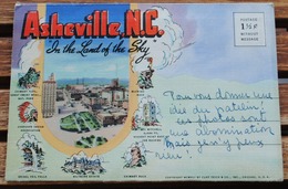 ASHEVILLE   N  C  CARTE DEPLIABLE - Asheville