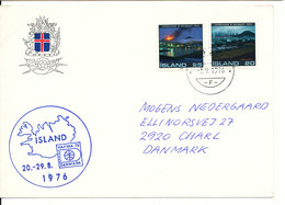 Iceland Cover Sent To Denmark Reykjavik 3-9-1976 - Covers & Documents