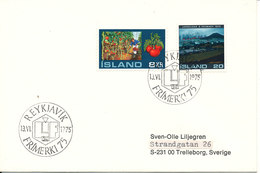 Iceland Cover Special Postmark Reykjavik 13-6-1975 Topic Stamps - Cartas & Documentos
