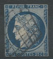 Lot N°42045  Variété/n°4, Oblit Grille De 1849, Anneau De Lune Dérierre La Tête - 1849-1850 Ceres