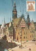 D33370 CARTE MAXIMUM CARD 1963 POLAND - TOWN HALL WROCLAW CP ORIGINAL - Otros