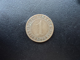 ALLEMAGNE : 1 REICHSPFENNIG  1925 J   KM 37   TTB - 1 Rentenpfennig & 1 Reichspfennig