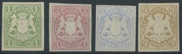 BAYERN 14a-17 *, 1867, 1 - 9 Kr., Falzreste, 4 Werte Feinst/Pracht, Mi. 285.- - Otros & Sin Clasificación