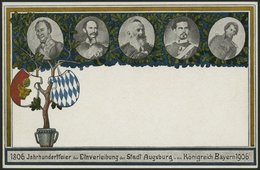 BAYERN PP 10C5/01 BRIEF, Privatpost: 1906, 2 Pf. Wappen Jahrhundertfeier, Ungebraucht, Prachtkarte - Altri & Non Classificati