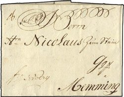 HAMBURG VORPHILA 1776, Brief Von Hamburg Nach Memming, Pracht - Prephilately