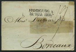 HAMBURG-VORPHILA 1808, HAMBOURG. 4., L2 Auf Brief Nach Bordeaux, Feinst (fleckig) - Altri & Non Classificati