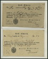 SACHSEN 1827-1866, Kleine Sammlung Von 10 Postscheinen Und Einer Postanweisung, Pracht - [Voorlopers