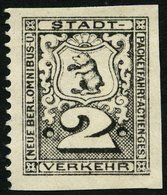 BERLIN B 34PU (*), PACKETFAHRT GESELLSCHAFT: 1888, 2 Pf. Probedruck In Schwarz, Dreiseitig Ungezähnt, Pracht - Andere & Zonder Classificatie