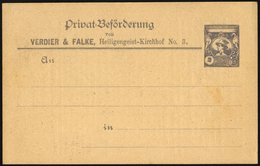 HAMBURG E P 1 BRIEF, HAMMONIA II: 1889, 2 Pf. Merkurkopf, Ungebraucht, Prachtkarte - Posta Privata & Locale