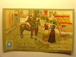 IMAGE CHROMO CHOCOLAT KLAUS - ESPAGNE - 10.5cm X 6.5cm - Petite Correspondance - CIRCA 1910 - Facteur - ESPANA SPAIN - Other & Unclassified