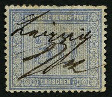 Dt. Reich 13 ~ , 1872, 30 Gr. Ultramarin, Handschriftliche Entwertung, Feinst (leichte Zahnfehler Und Helle Stelle Am Ob - Used Stamps