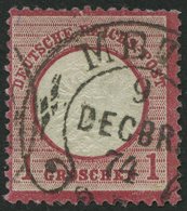 Dt. Reich 19 O, 1872, 1 Gr. Rotkarmin, Hufeisenstempel METZ (Spalink 25-1N), Normale Zähnung, Pracht, Kurzbefund Sommer - Oblitérés