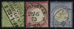 Dt. Reich 23,25/6 O, 1872, 1, 3 Und 7 Kr. Große Brustschilde, 2 Prachtwerte, Mi. 144.- - Used Stamps