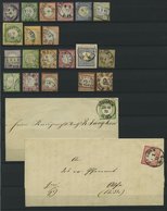 Dt. Reich O,Brief,BrfStk , 20 Verschiedene Brustschilde Und 2 Briefe, Etwas Unterschiedliche Erhaltung Mit Vielen Pracht - Used Stamps