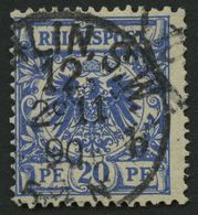 Dt. Reich 48aa O, 1889, 20 Pf. Lebhaftlilaultramarin, Pracht, Gepr. Zenker, Mi. 90.- - Usados