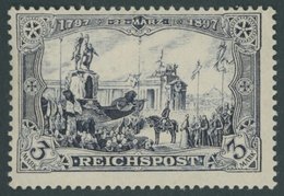 Dt. Reich 65II *, 1900, 3 M. Reichspost, Type II, Falzrest, Pracht, Mi. 160.- - Sonstige & Ohne Zuordnung