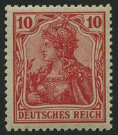 Dt. Reich 86Id **, 1913, 10 Pf. Schwärzlichrosa Friedensdruck, Postfrisch, Pracht, Fotoattest Jäschke-L., Mi. 500.- - Sonstige & Ohne Zuordnung