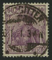 Dt. Reich 92IIc O, 1916, 60 Pf. Braunpurpur Kriegsdruck, Normale Zähnung, Pracht, Gepr. Jäschke, Mi. 140.- - Autres & Non Classés