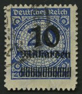 Dt. Reich 335B O, 1923, 10 Mrd. Auf 20 Mio. M. Dunkelviolettultramarin, Durchstochen, Pracht, Gepr. Winkler, Mi. 140.- - Gebruikt