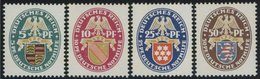 Dt. Reich 398-401 **, 1926, Nothilfe, Postfrischer Prachtsatz, Mi. 230.- - Usados