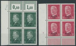 Dt. Reich 444/5 VB **, 1930, Rheinland In Eckrandviererblocks, Postfrisch, Pracht - Usati