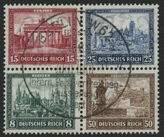 Dt. Reich 446-49 O, 1930, Herzstück IPOSTA, Pracht - Usados