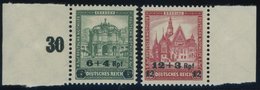 Dt. Reich 463/4 **, 1932, Nothilfe, Postfrischer Prachtsatz, Mi. 58.- - Oblitérés