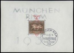 Dt. Reich Bl. 10 O, 1937, Block München-Riem, Ersttags-Sonderstempel, Pracht, Mi. (130.-) - Andere & Zonder Classificatie