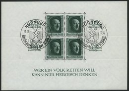Dt. Reich Bl. 11 O, 1937, Block Reichsparteitag, Sonderstempel, Pracht, Mi. 60.- - Autres & Non Classés