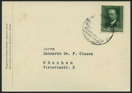 Dt. Reich 760III BRIEF, 1940, 6 Pf. Von Behring Mit Abart Dunkler Fleck Auf Der Rechten Wange, Mit Sonderstempel Auf Son - Autres & Non Classés