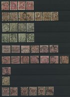 LOTS O, 1875-1890, Kleines Lot Von 40 Mittleren Werten, Dabei Bessere Farben Und Stempel, Meist Pracht - Used Stamps