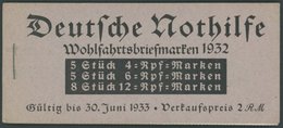 ZUSAMMENDRUCKE MH 31 **, 1932, Markenheftchen Nothilfe, Feinst, Mi. 300.- - Zusammendrucke