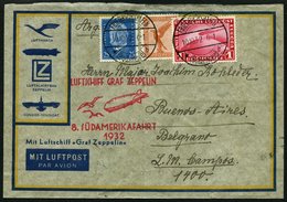 ZEPPELINPOST 189Aa BRIEF, 1932, 8. Südamerikafahrt, Auflieferung Fr`hafen, Brief Kleine Bedarfsmängel, Feinst - Zeppelines