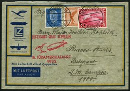 ZEPPELINPOST 189Aa BRIEF, 1932, 8. Südamerikafahrt, Auflieferung Fr`hafen, Brief Kleine Bedarfsmängel, Feinst - Zeppeline