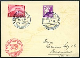 ZEPPELINPOST 299Ab BRIEF, 1935, 4. Südamerikafahrt, Bordpost Mit Stempel D, Prachtkarte - Zeppelins