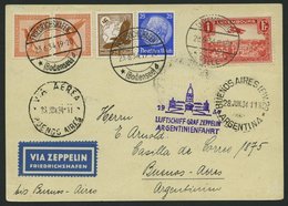 ZULEITUNGSPOST 254 BRIEF, Luxemburg: 1934, Argentinienfahrt, Prachtkarte - Zeppelin