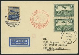 ZULEITUNGSPOST 406C BRIEF, Luxemburg: 1936, 1. Nordamerikafahrt, Auflieferung Frankfurt, Prachtkarte - Zeppelin