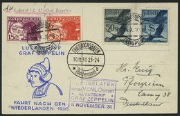 ZULEITUNGSPOST 98 BRIEF, Österreich: 1930, Hollandfahrt, Aufgabestempel Salzburg 1. Flugpost, Prachtkarte - Zeppelin
