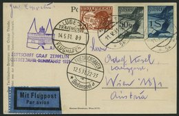 ZULEITUNGSPOST 108 BRIEF, Österreich: 1931, Ostseejahr-Rundfahrt, Bis Lübeck, Prachtrkarte - Zeppelin