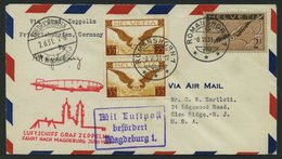 ZULEITUNGSPOST 109 BRIEF, Schweiz: 1931, Fahrt Nach Magdeburg, Prachtbrief - Zeppelins