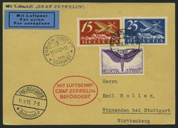 ZULEITUNGSPOST 127 BRIEF, Schweiz: 1931, Fahrt Nach Zürich, Prachtkarte - Zeppelin