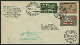 ZULEITUNGSPOST 133 BRIEF, Schweiz: 1931, 3. Südamerikafahrt, Bis Pernambuco, Prachtbrief - Zeppelin