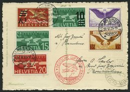 ZULEITUNGSPOST 308 BRIEF, Schweiz: 1935, 7. Südamerikafahrt, Prachtkarte - Zeppelin